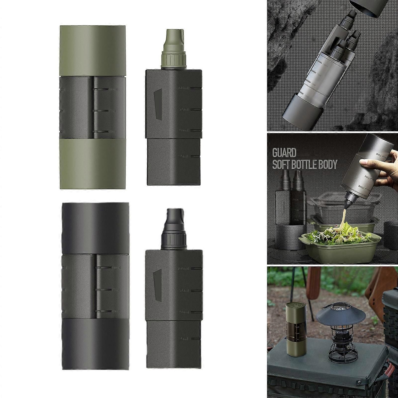 Multifunction Camping Spices Container Seasoning Bottle Spices Jar for Outdoor Camping BBQ with Leakproof Sealing Caps Army Green Kemu |Fashion Home Kitchen Beauty