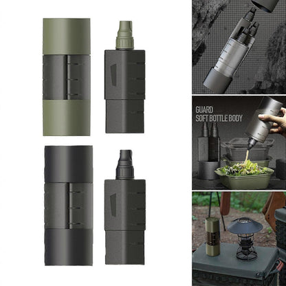 Multifunction Camping Spices Container Seasoning Bottle Spices Jar for Outdoor Camping BBQ with Leakproof Sealing Caps Army Green Kemu |Fashion Home Kitchen Beauty