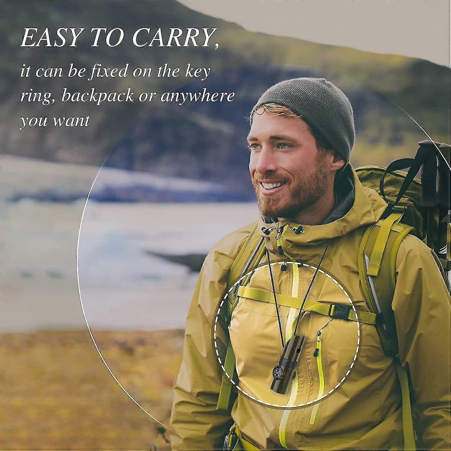Camping Survival Kit with Lanyard Emergency Compass Safety Whistle Emergency Whistle Kid Survival Kit Outdoor Multi Function Tool for Camping Hiking Kemu |Fashion Home Kitchen Beauty