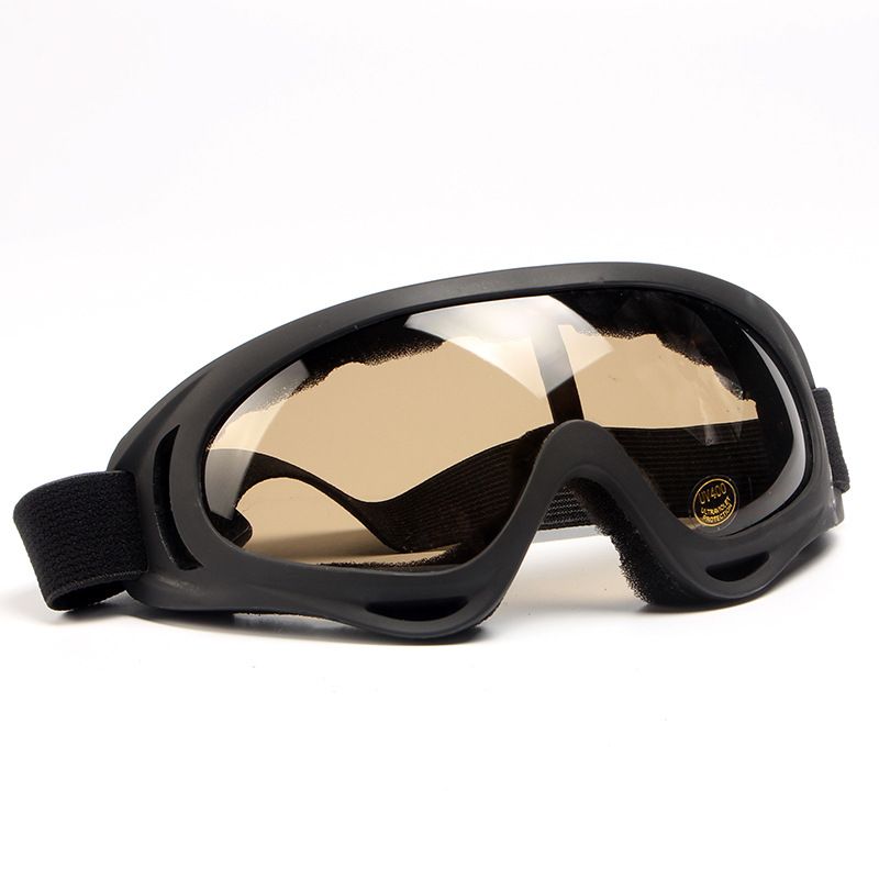 Motorcycle Goggles, Airsoft Dirt Bike ATV Safety Riding Goggles - Brown