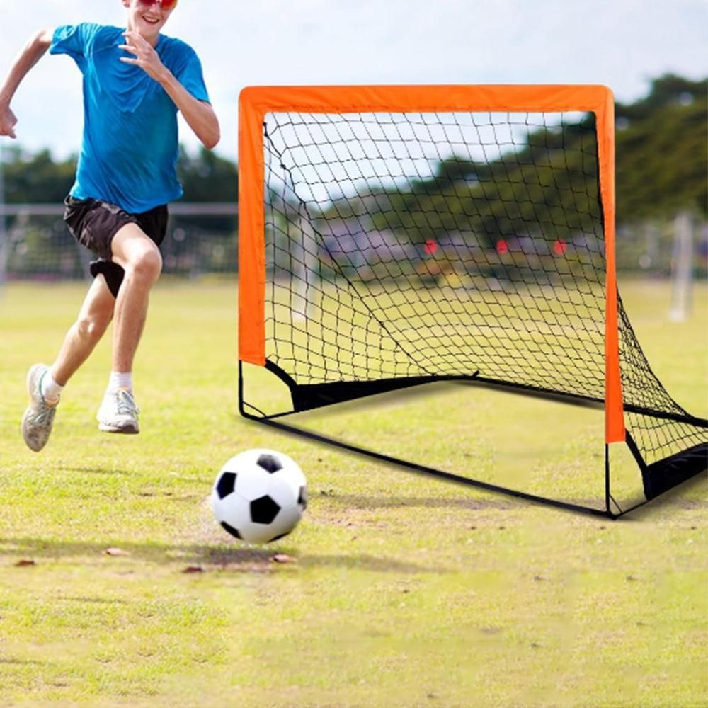 Portable Soccer Goal Net Quick Set-up Training Equipment for Backyard Soccer Orange Kemu |Fashion Home Kitchen Beauty