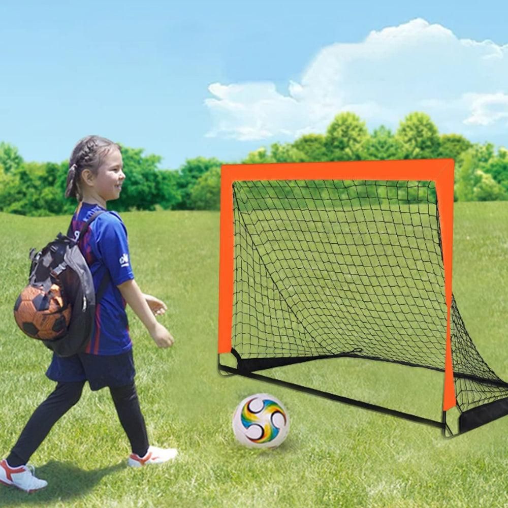 Portable Soccer Goal Net Quick Set-up Training Equipment for Backyard Soccer Orange Kemu |Fashion Home Kitchen Beauty