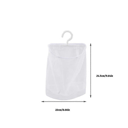Hanging Mesh Storage Bag Folding Wall Organiser White