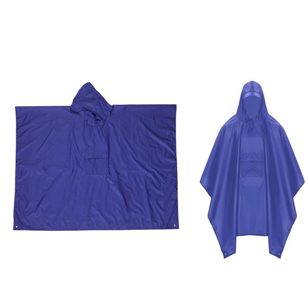 3 in 1 Portable Rain Poncho Waterproof Lightweight Emergency Raincoat with Pocket - Blue Kemu |Fashion Home Kitchen Beauty