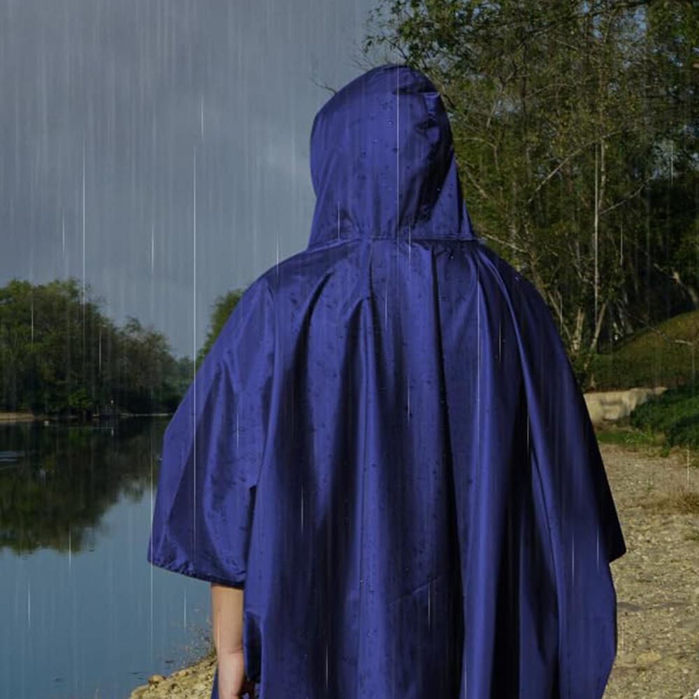 3 in 1 Portable Rain Poncho Waterproof Lightweight Emergency Raincoat with Pocket - Blue Kemu |Fashion Home Kitchen Beauty