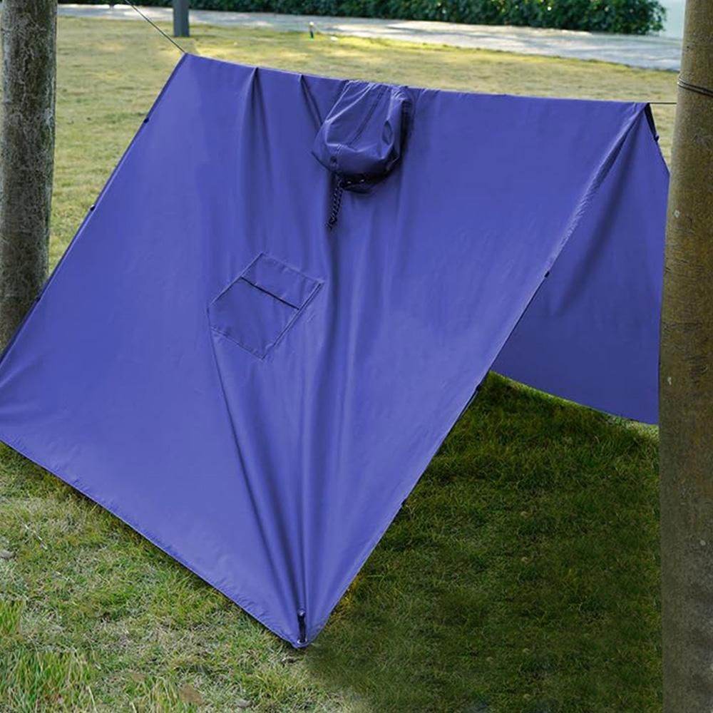3 in 1 Portable Rain Poncho Waterproof Lightweight Emergency Raincoat with Pocket - Blue Kemu |Fashion Home Kitchen Beauty