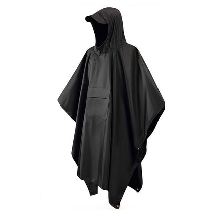 3 in 1 Portable Rain Poncho Waterproof Lightweight Emergency Raincoat with Pocket - Black Kemu |Fashion Home Kitchen Beauty