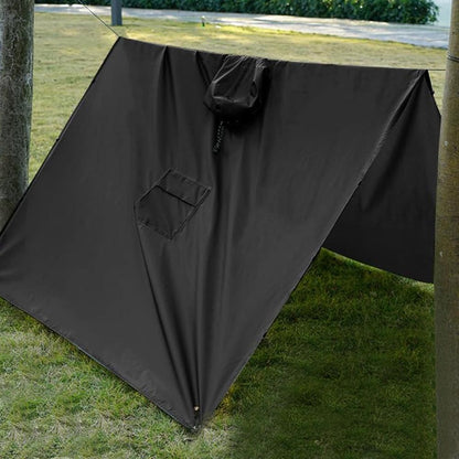 3 in 1 Portable Rain Poncho Waterproof Lightweight Emergency Raincoat with Pocket - Black Kemu |Fashion Home Kitchen Beauty