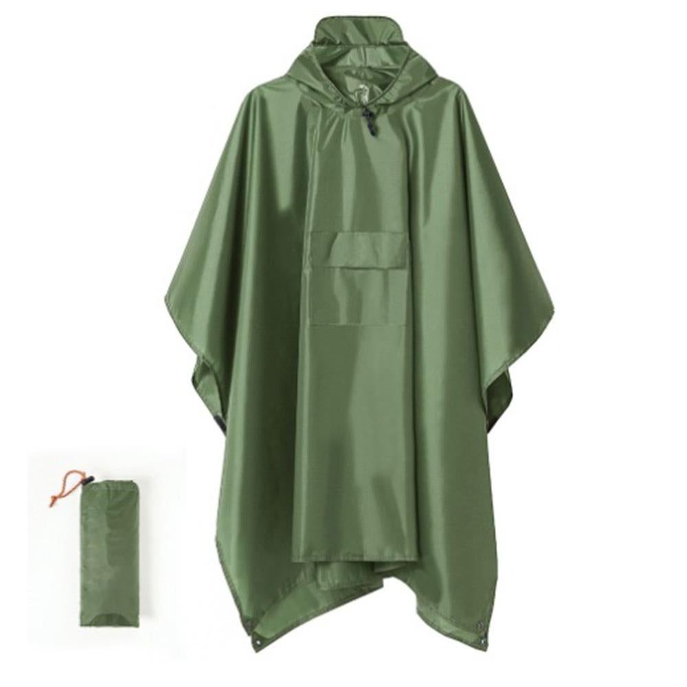 3 in 1 Portable Rain Poncho Waterproof Lightweight Emergency Raincoat with Pocket - Army Green Kemu |Fashion Home Kitchen Beauty