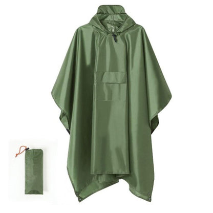 3 in 1 Portable Rain Poncho Waterproof Lightweight Emergency Raincoat with Pocket - Army Green Kemu |Fashion Home Kitchen Beauty