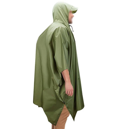 3 in 1 Portable Rain Poncho Waterproof Lightweight Emergency Raincoat with Pocket - Army Green Kemu |Fashion Home Kitchen Beauty