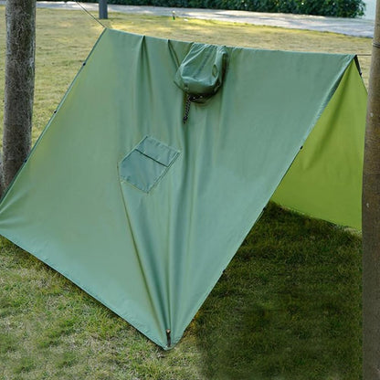 3 in 1 Portable Rain Poncho Waterproof Lightweight Emergency Raincoat with Pocket - Army Green Kemu |Fashion Home Kitchen Beauty