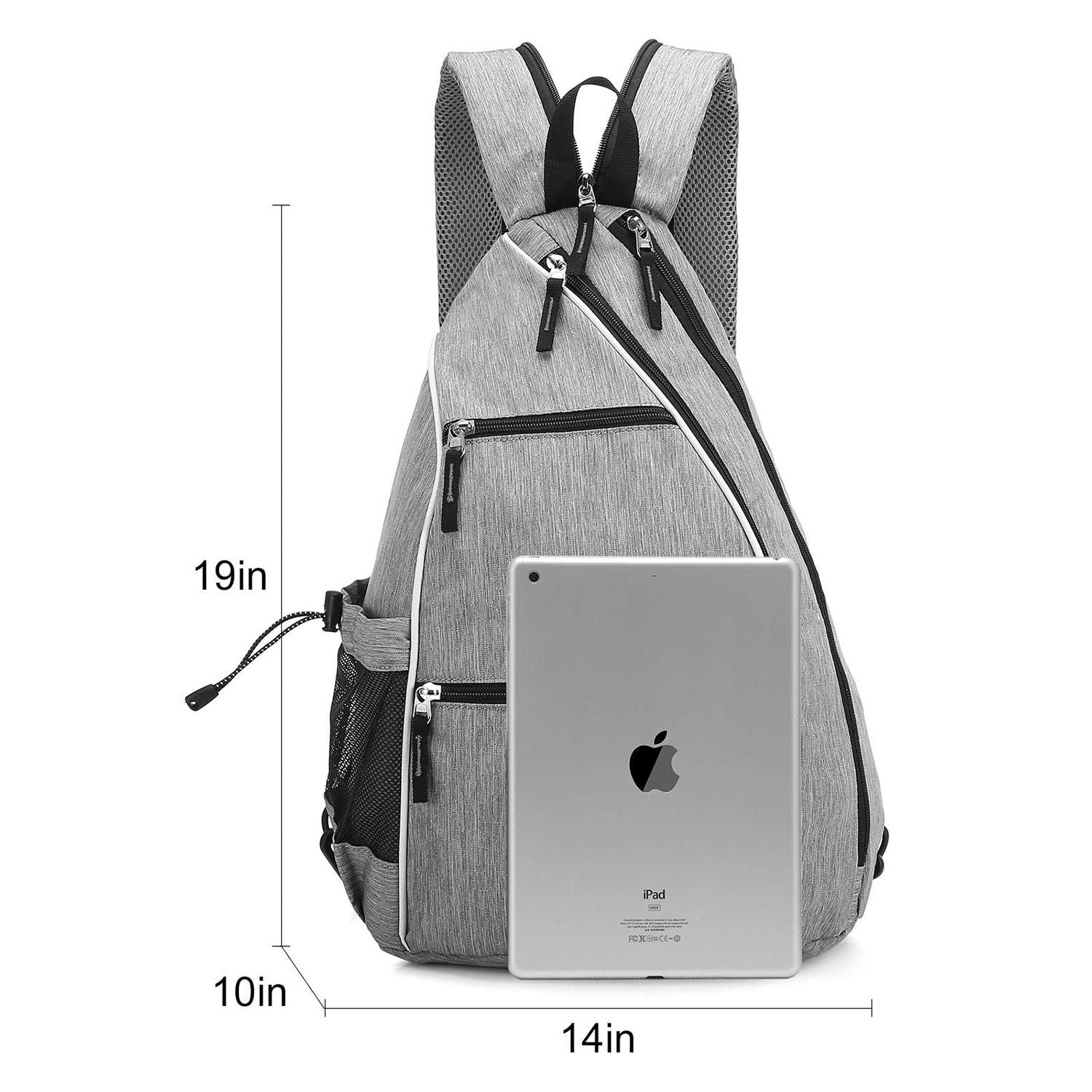 Pickleball Backpack Adjustable Sling Bag With Fence Hook And Large Capacity - Black Kemu |Fashion Home Kitchen Beauty