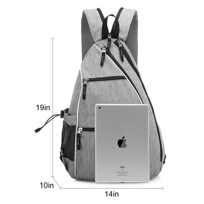 Pickleball Backpack Adjustable Sling Bag With Fence Hook And Large Capacity - Black Kemu |Fashion Home Kitchen Beauty