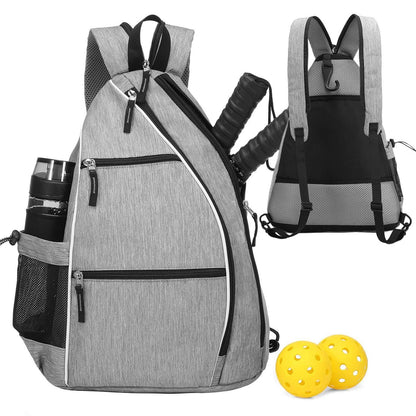 Pickleball Backpack Adjustable Sling Bag With Fence Hook And Large Capacity - Black Kemu |Fashion Home Kitchen Beauty