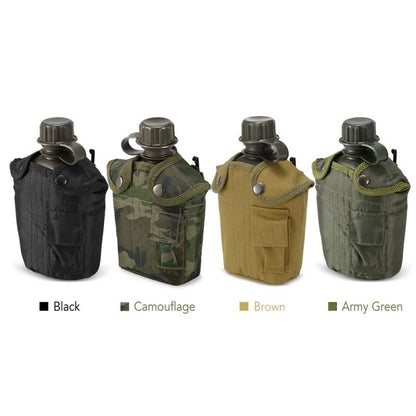 1L Outdoor Canteen Bottle, Camping Hiking Backpacking Water Bottle Kettle with Cover(green) Kemu |Fashion Home Kitchen Beauty