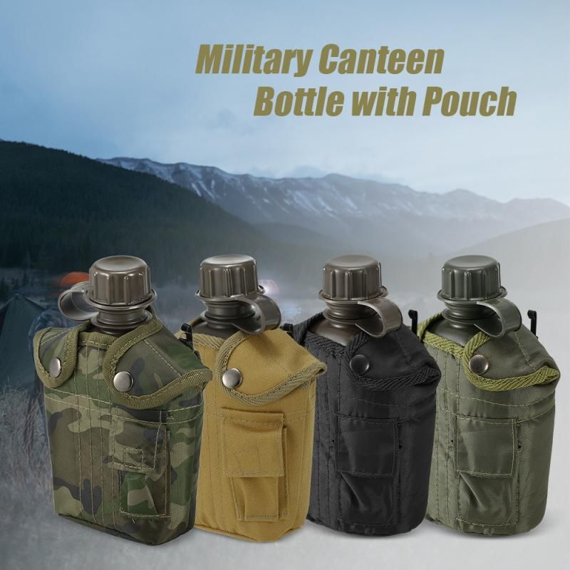 1L Outdoor Canteen Bottle, Camping Hiking Backpacking Water Bottle Kettle with Cover(green) Kemu |Fashion Home Kitchen Beauty