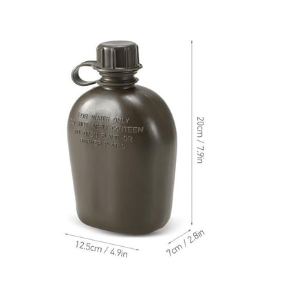 1L Outdoor Canteen Bottle, Camping Hiking Backpacking Water Bottle Kettle with Cover(green) Kemu |Fashion Home Kitchen Beauty