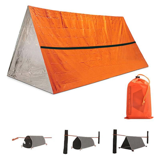 Outdoor Waterproof Emergency Survival Tent Shelter with Sleeping Bag for Camping Hiking Adventure Kemu |Fashion Home Kitchen Beauty