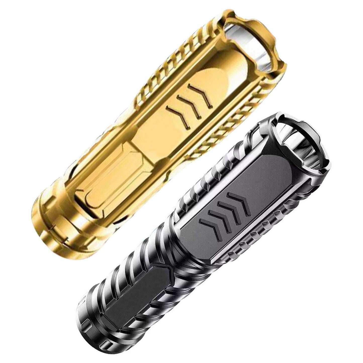 Camping Flashlight Multifunctional Rechargeable Flashlight for Outdoor - Black