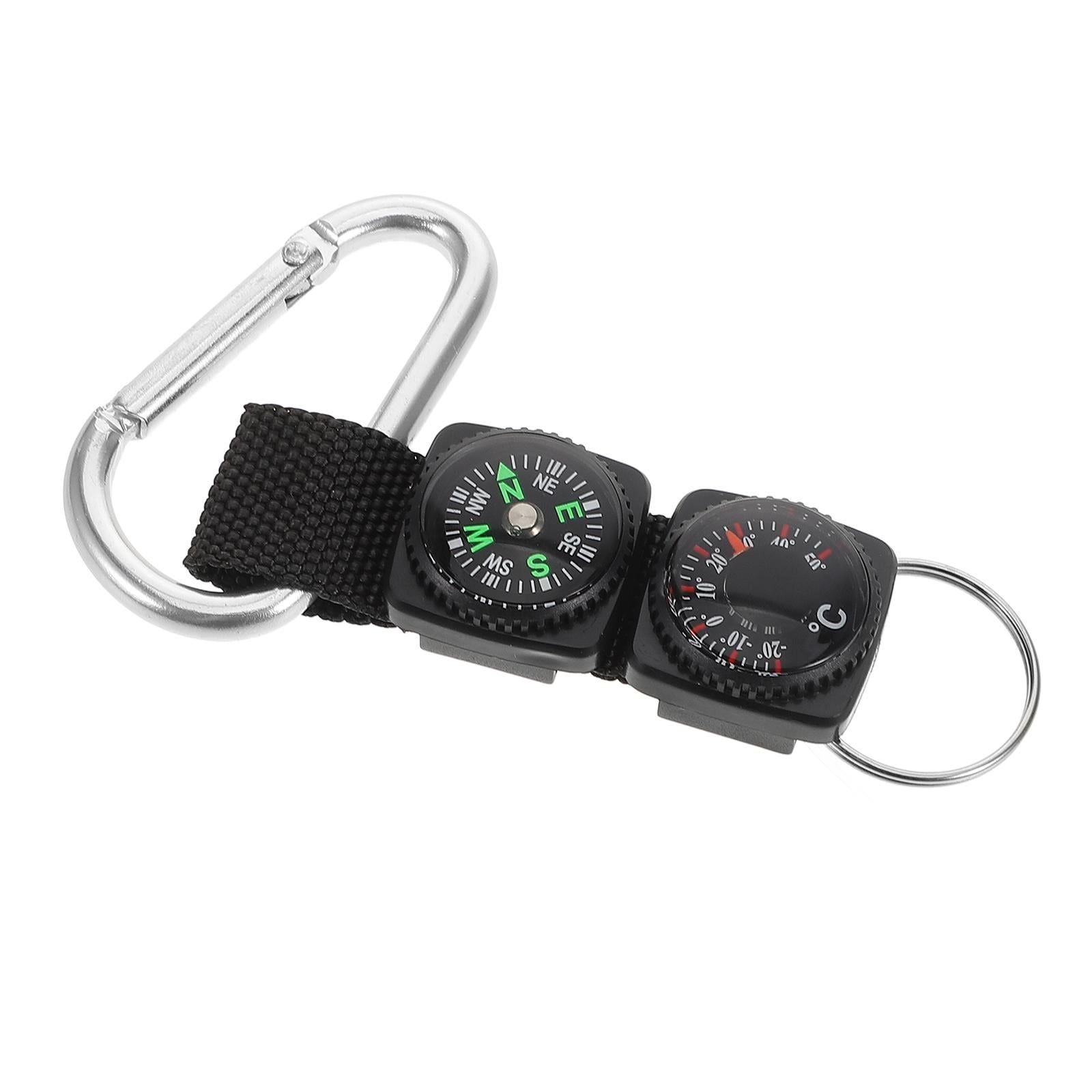Portable Carabiner Compass Metal Compass Backpacking Compass Hiking Essentials Multifunctional Hiking Compass With Carabiner Kemu |Fashion Home Kitchen Beauty
