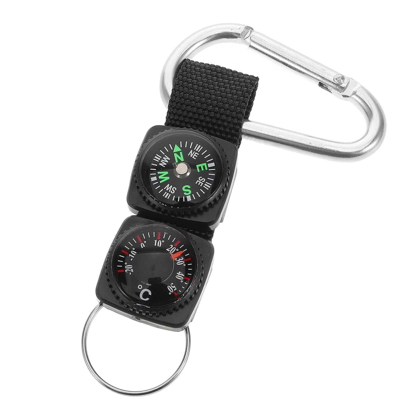 Portable Carabiner Compass Metal Compass Backpacking Compass Hiking Essentials Multifunctional Hiking Compass With Carabiner Kemu |Fashion Home Kitchen Beauty