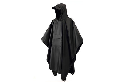 3 in 1 Portable Rain Poncho Waterproof Lightweight Emergency Raincoat with Pocket - Black Kemu |Fashion Home Kitchen Beauty