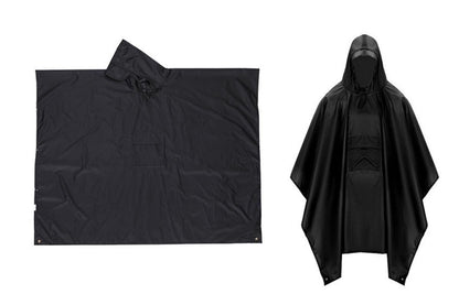 3 in 1 Portable Rain Poncho Waterproof Lightweight Emergency Raincoat with Pocket - Black Kemu |Fashion Home Kitchen Beauty
