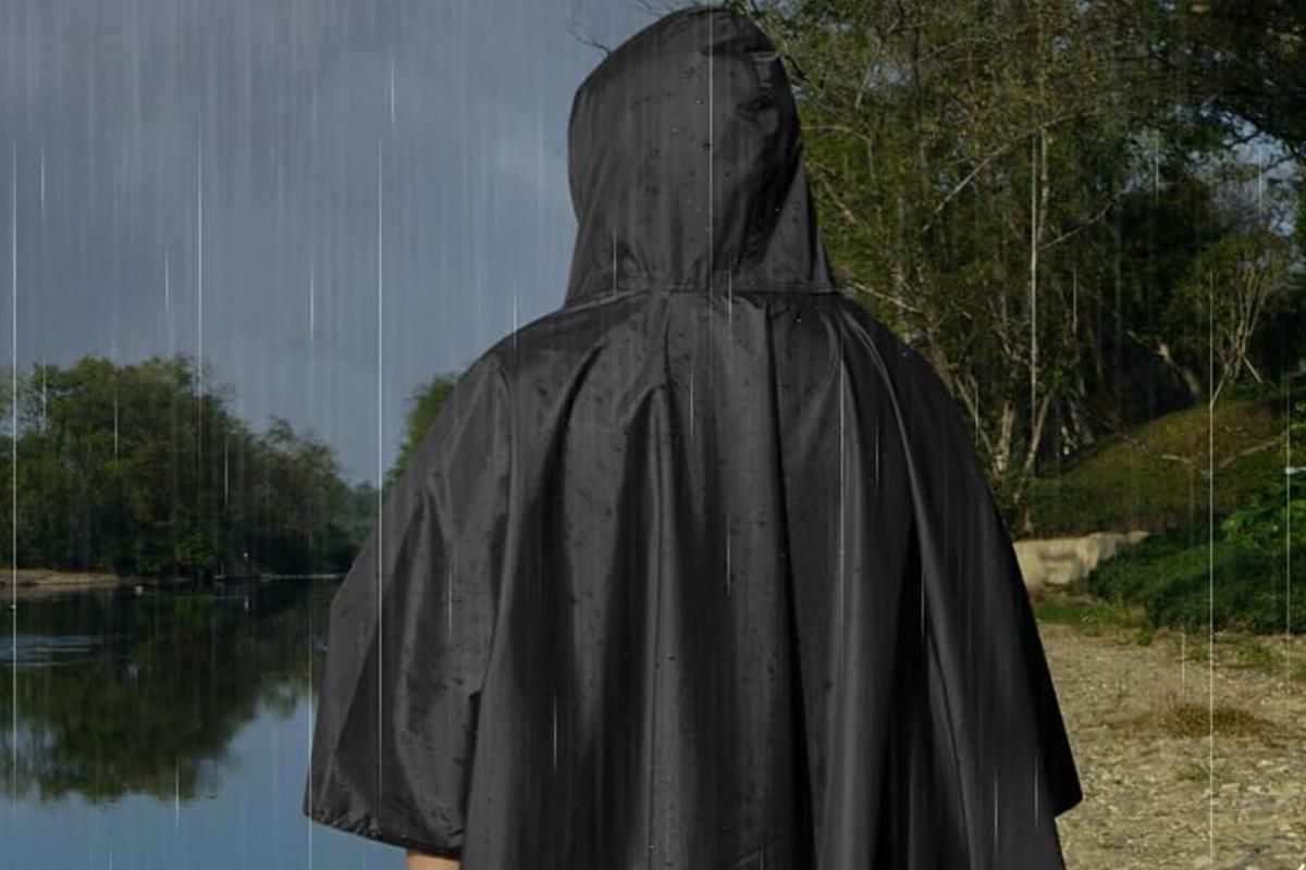 3 in 1 Portable Rain Poncho Waterproof Lightweight Emergency Raincoat with Pocket - Black Kemu |Fashion Home Kitchen Beauty