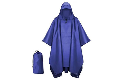 3 in 1 Portable Rain Poncho Waterproof Lightweight Emergency Raincoat with Pocket - Blue Kemu |Fashion Home Kitchen Beauty
