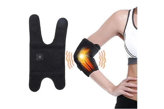 Heated Elbow Brace Adjustable Heating Elbow Wrap Pad With 3 Level Temperature Setting Hot Therapy for Tendonitis - Black Kemu |Fashion Home Kitchen Beauty