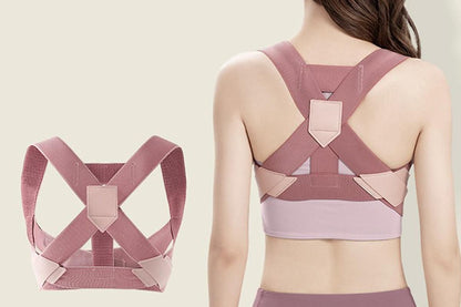 Posture Corrector Clavicle Support Back Straight Shoulders Brace Strap -Pink / L Kemu |Fashion Home Kitchen Beauty