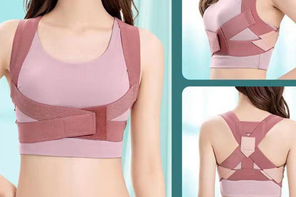 Posture Corrector Clavicle Support Back Straight Shoulders Brace Strap -Pink / L Kemu |Fashion Home Kitchen Beauty