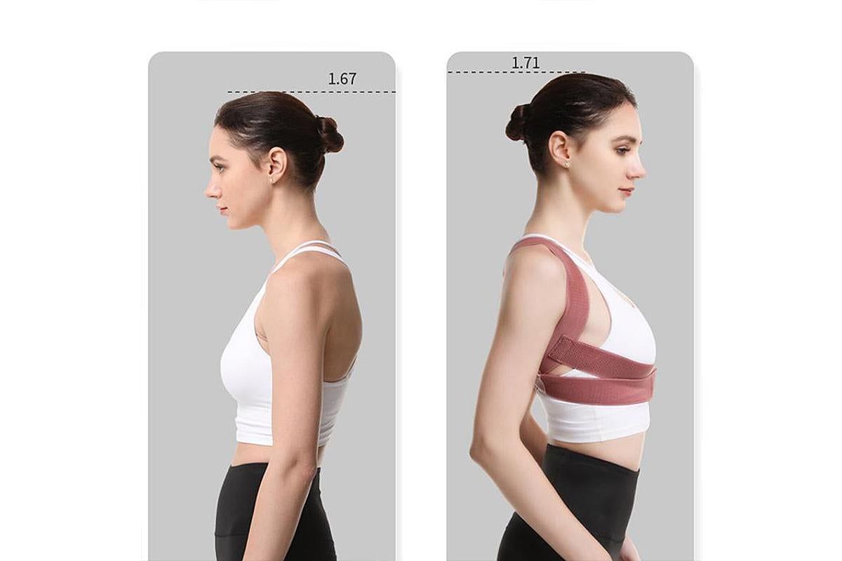 Posture Corrector Clavicle Support Back Straight Shoulders Brace Strap -Pink / L Kemu |Fashion Home Kitchen Beauty