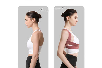 Posture Corrector Clavicle Support Back Straight Shoulders Brace Strap -Pink / L Kemu |Fashion Home Kitchen Beauty