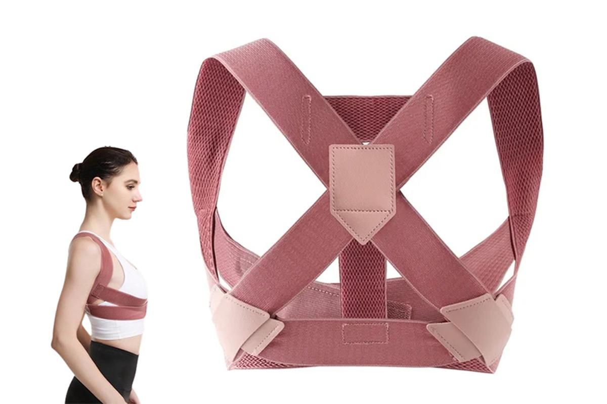 Posture Corrector Clavicle Support Back Straight Shoulders Brace Strap -Pink / L Kemu |Fashion Home Kitchen Beauty