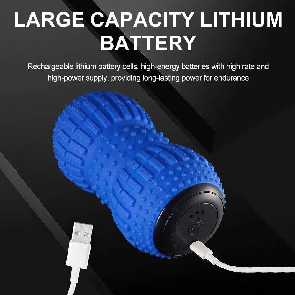 Rechargeable Electric Massage Roller Vibrating Silicone Yoga Ball Muscle Relief Kemu |Fashion Home Kitchen Beauty