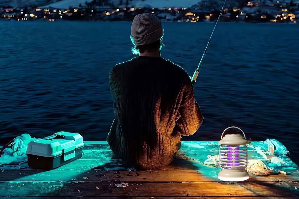 Portable Electric Mosquito Zapper Killer Lamp Trap for Indoor and Outdoor -khaki Kemu |Fashion Home Kitchen Beauty