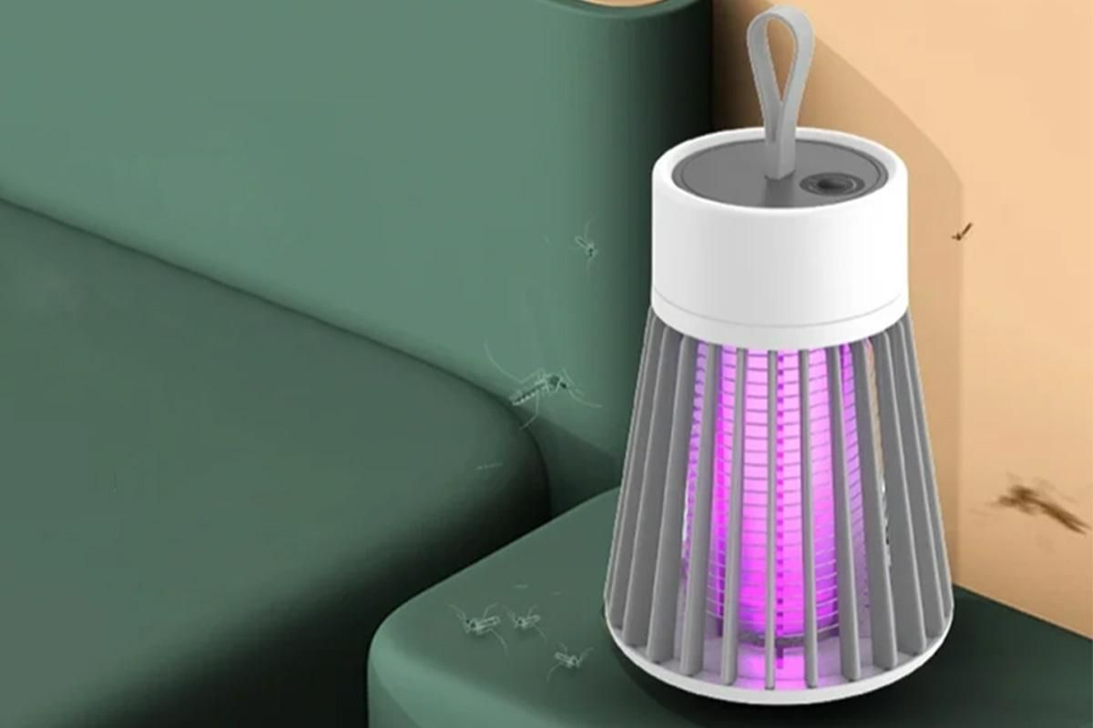 Electric Mosquito Killer Lamp Fly Traps Insect Bug Zapper For Outdoor Indoor - Grey Kemu |Fashion Home Kitchen Beauty