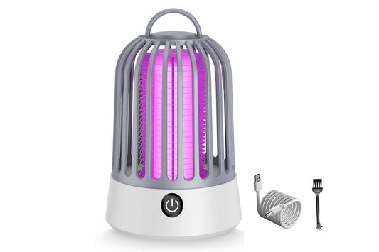 Electric Mosquito Killer Lamp Insect Catcher Fly Bug Zapper Trap LED Purple Lamp Mozzie -Grey Kemu |Fashion Home Kitchen Beauty