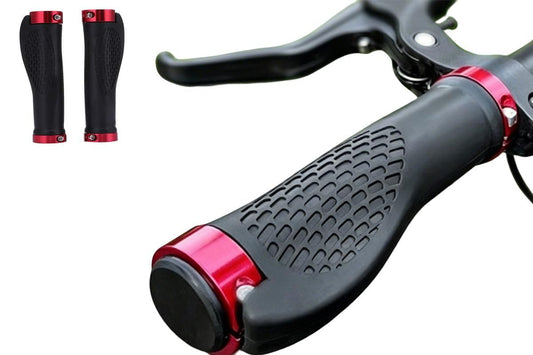 Cycling Lock-On MTB Ergonomic Mountain Bike Rubber Grips Bicycle Handlebar - Red Kemu |Fashion Home Kitchen Beauty