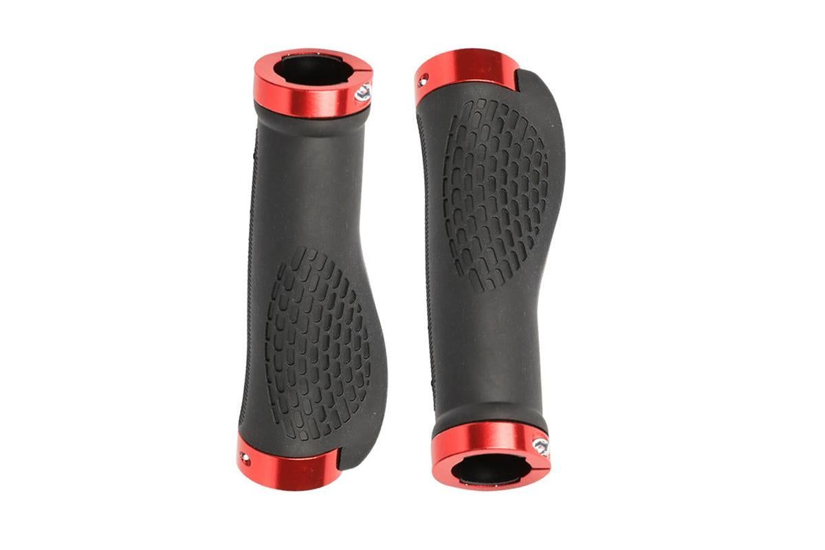 Cycling Lock-On MTB Ergonomic Mountain Bike Rubber Grips Bicycle Handlebar - Red Kemu |Fashion Home Kitchen Beauty