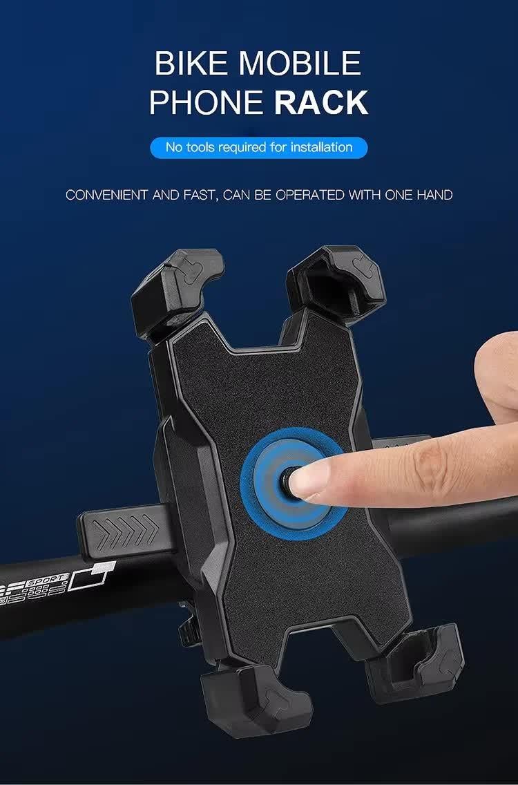 Blue Secure Grip Bike Phone Mount Adjustable 360 Rotation Bicycle Handlebar Holder Universal Cradle For Mtb & Road Cycling Mounts & Holders Kemu |Fashion Home Kitchen Beauty