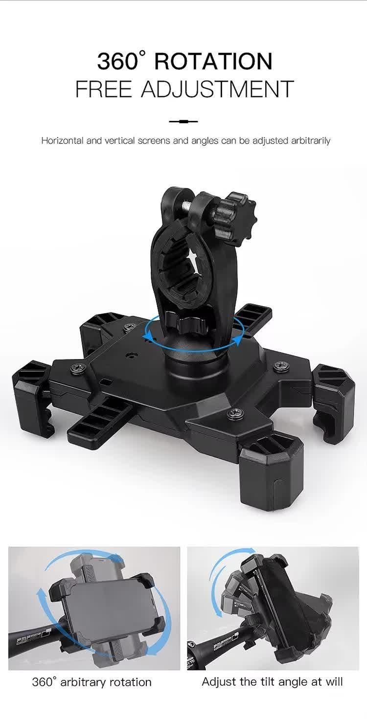 Blue Secure Grip Bike Phone Mount Adjustable 360 Rotation Bicycle Handlebar Holder Universal Cradle For Mtb & Road Cycling Mounts & Holders Kemu |Fashion Home Kitchen Beauty