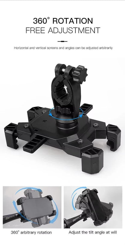 Blue Secure Grip Bike Phone Mount Adjustable 360 Rotation Bicycle Handlebar Holder Universal Cradle For Mtb & Road Cycling Mounts & Holders Kemu |Fashion Home Kitchen Beauty