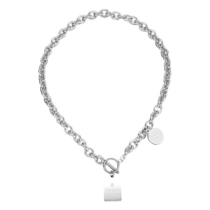 Hip Hop Necklace Zinc Alloy Twist Chain Unisex Ordinary two-piece set Kemu |Fashion Home Kitchen Beauty