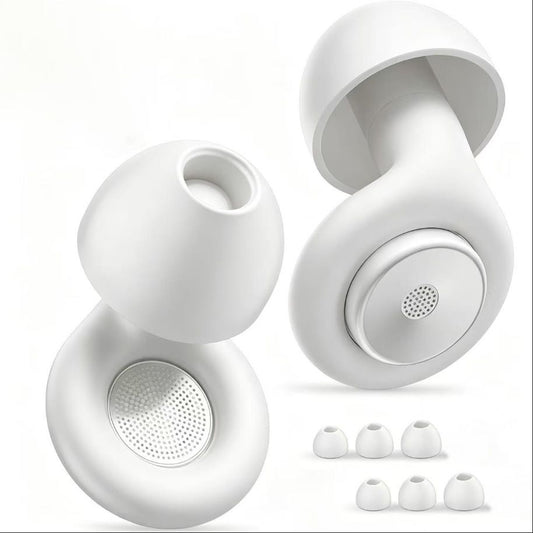 Silicone Earplugs Noise Reduction 28dB Sleep Waterproof Glossy noise-cancelling earplugs white + long silicone cord Kemu |Fashion Home Kitchen Beauty