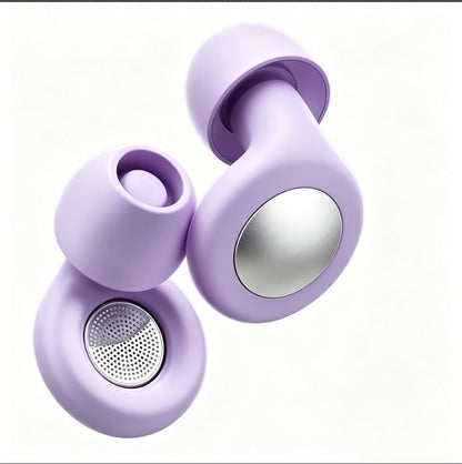 Silicone Earplugs Noise Reduction 28dB Sleep Waterproof Glossy noise-cancelling earplugs purple + long silicone cord Kemu |Fashion Home Kitchen Beauty