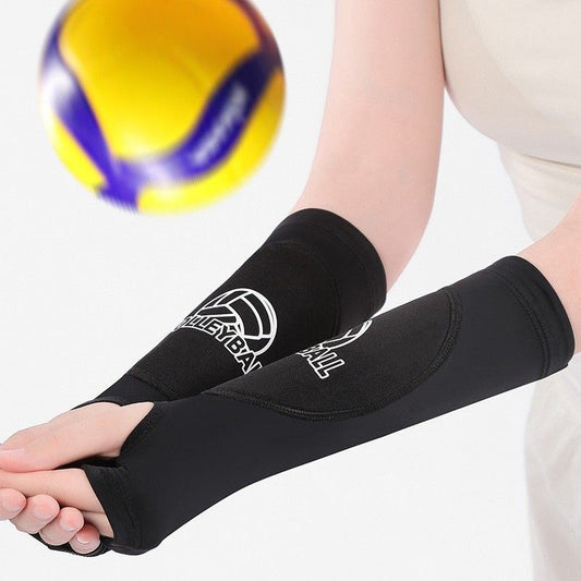 Volleyball Arm Guards Nylon The one who leaps Volleyball arm guards [black] s size pair [suitable for weight 22.5-40kg] Kemu |Fashion Home Kitchen Beauty