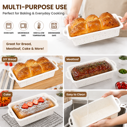 Wholesome Home-Baked Loaves Made Effortlessly with This Flexible Silicone Bread Pan, Perfect for Banana Bread, Meatloaf, Pound Cake, and More — Non-Stick, Even-Heating, and Built to Last with a Reinforcing Stainless Steel Frame to Keep Its Shape Bake Afte Kemu |Fashion Home Kitchen Beauty